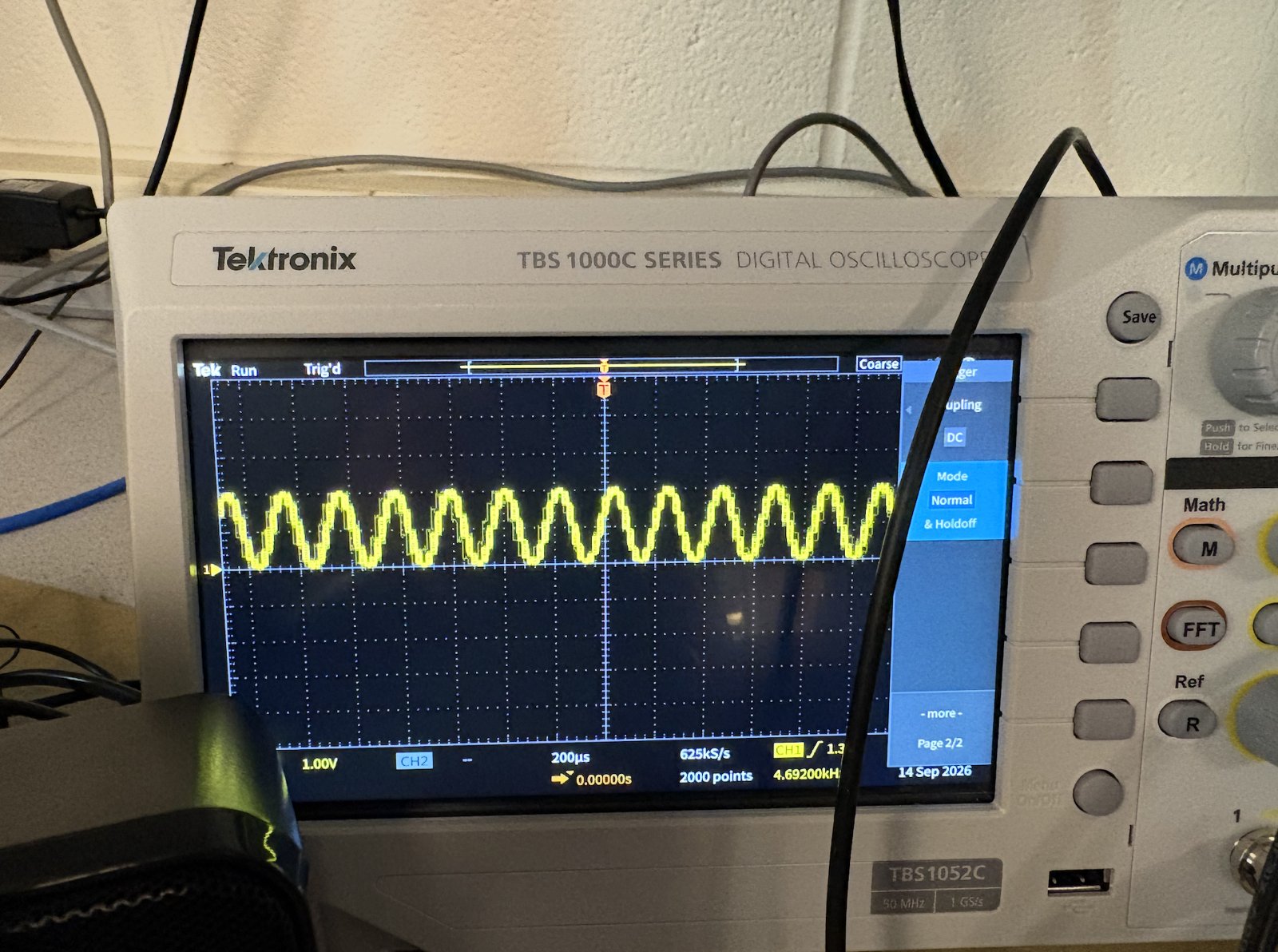 4.7 kHz Output on Oscilloscope